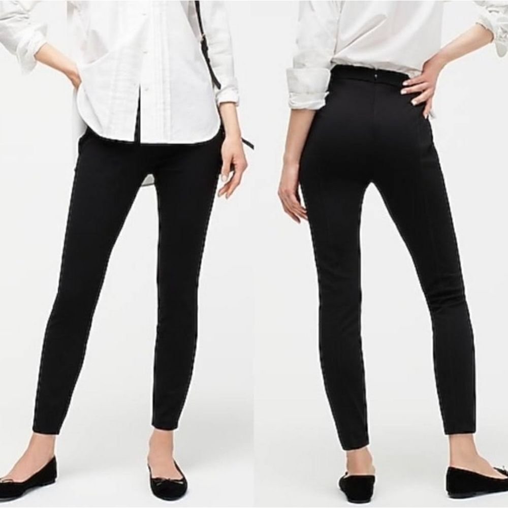 J. Crew Pixie Ponte Legging Low Rise Stretch Pant in Black